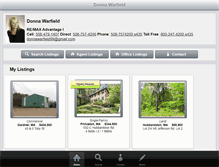 Tablet Screenshot of donnawarfield.com